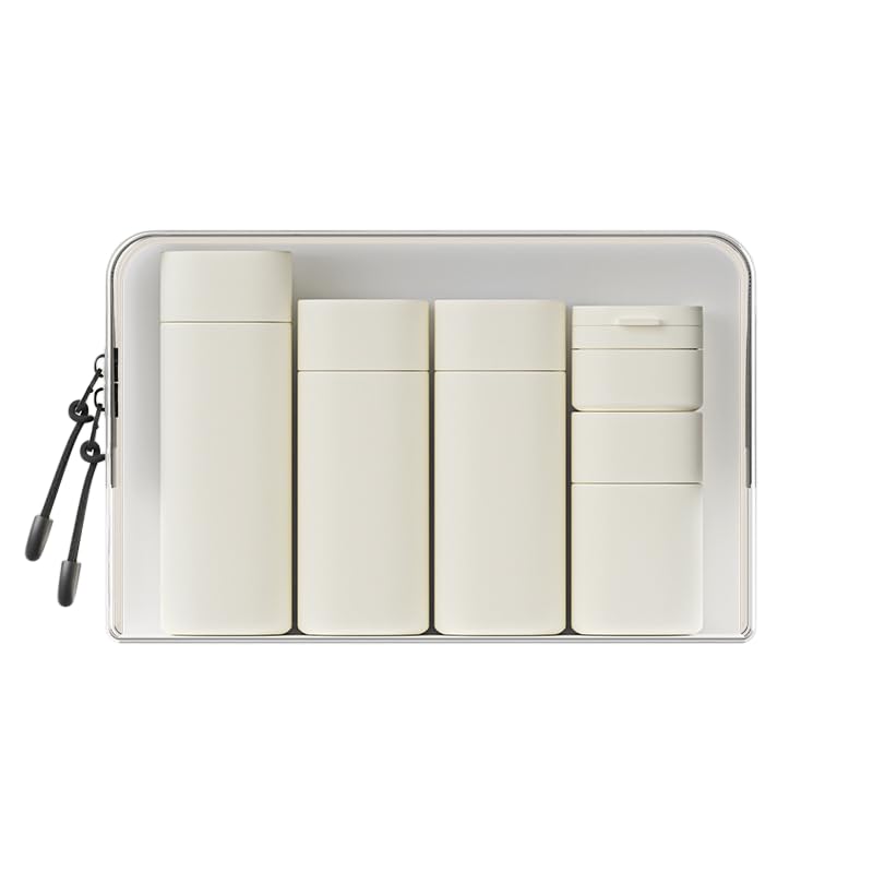 5Pcs Travel Bottles for Toiletries Leak Proof  (White)