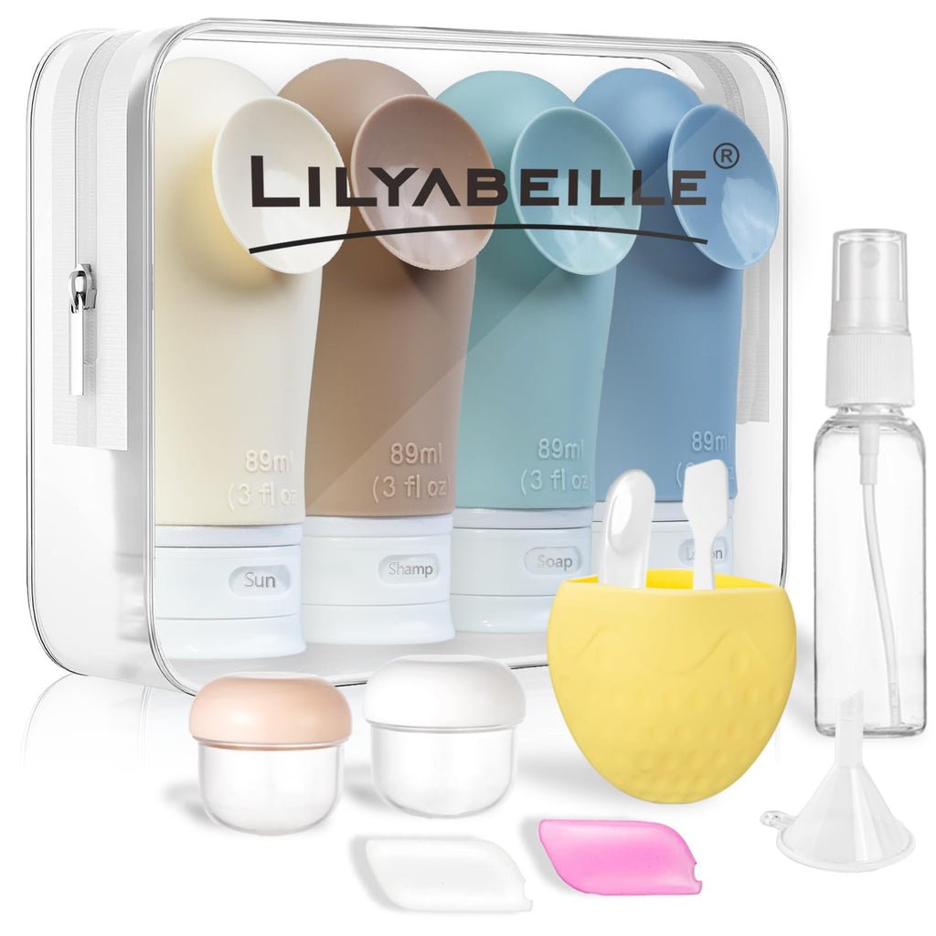14Pcs Travel Bottles Leak Proof  3oz Suction Cup  TSA Approved women Must Haves