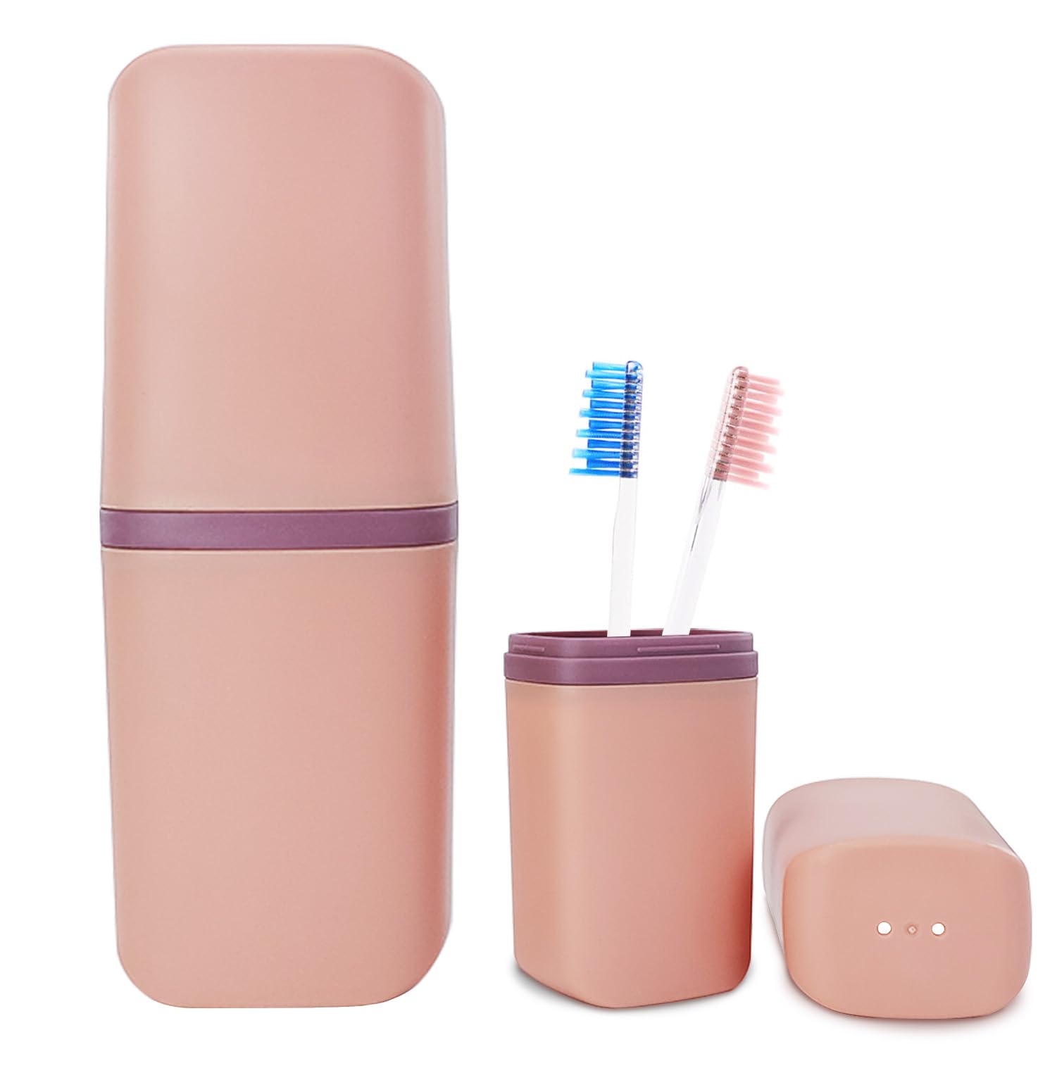 Portable ToothbrushTravel Containers(Pink)